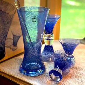 Dansk pitcher and glass set